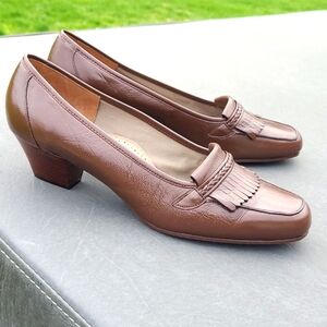 New Florsheim Ramblers Slip-On Brown Pump Fringe Women's Size 8 1/2